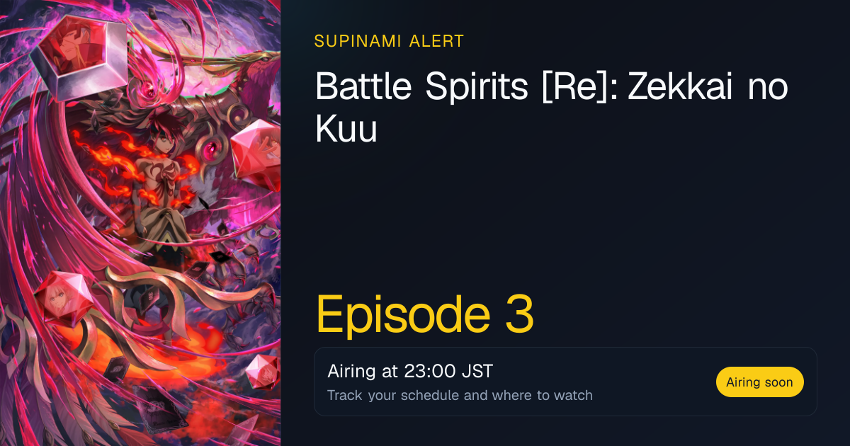 Battle Spirits [Re]: Zekkai no Kuu: Ep 2 Release Date (JST) | Supinami